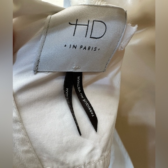 Anthropologie HD in Paris White Lace Poplin Swing Dress - Picture 6 of 10